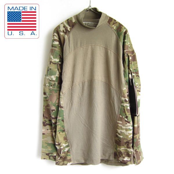 実物 米軍 US ARMY ACS コンバットシャツ マルチカム迷彩 L ミリタリー 迷彩 サバゲー D 138-13-0025 ZV