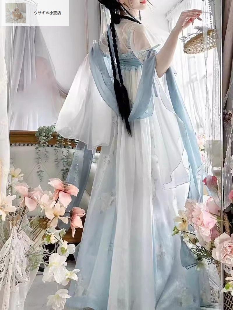 レトロ中華風漢服 レディース 日常ドレス 撮影用コスプレ衣装 美しい刺繍 USTAUSTRALIA_COM_AU