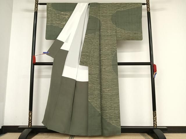 平和屋着物□上質な紬 幾何学文様 逸品 n-pk2314 平和屋着物