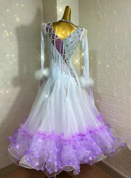 オーダーメイド　社交ダンス衣装　羽根 モダンダンス スタンダードドレス オーダーメイド社交ダンス衣装羽根モダンダンス スタンダードドレス