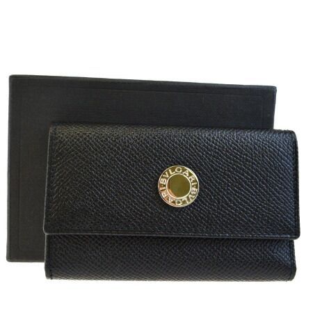【中古】 超美品 ブルガリ BVLGARI B-zero ビーゼロ 6連キーケース ブラック レザー 保存箱付き 09BD381