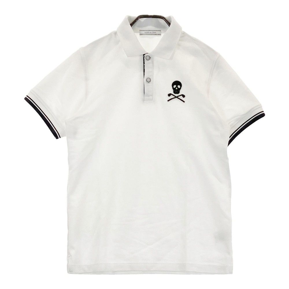 サイズ：M MARK&LONA マークアンドロナ 半袖ポロシャツ ホワイト系
