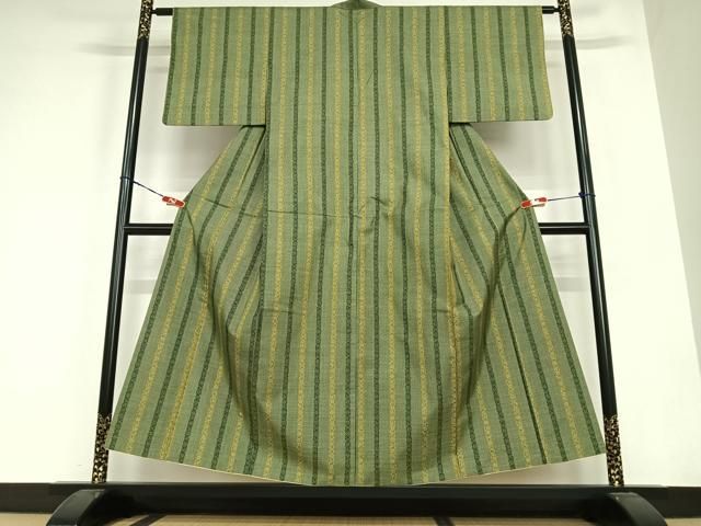 平和屋着物○本場大島紬 一元7マルキ 間道 小田急百貨店扱い 正絹 逸品