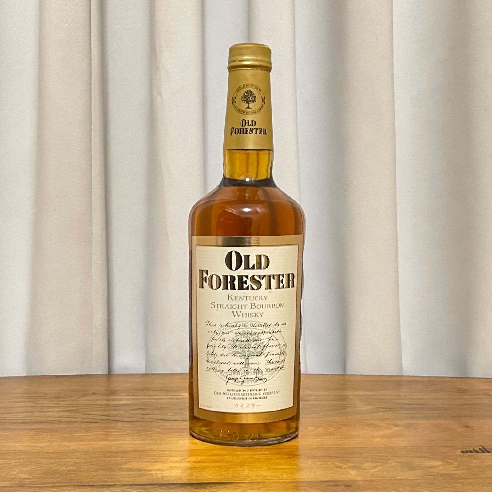 【古酒】オールドフォレスター　旧ラベル　正規品 サントリー 43度 750ml　バーボン　ウイスキー