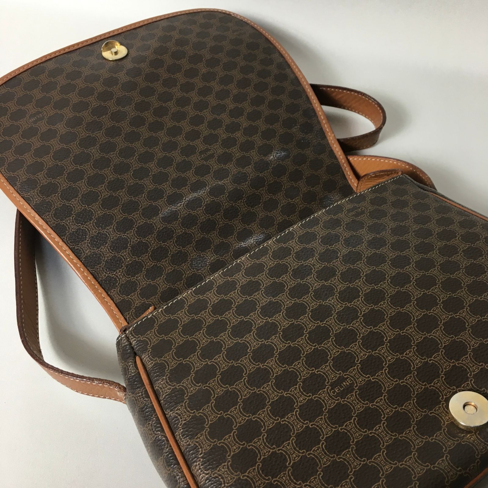 2505-208｜美品｜セリーヌ ショルダーバッグ マカダム柄 トリオンフ CELINE - 2505-208｜美品｜セリーヌ ショルダーバッグ マカダム