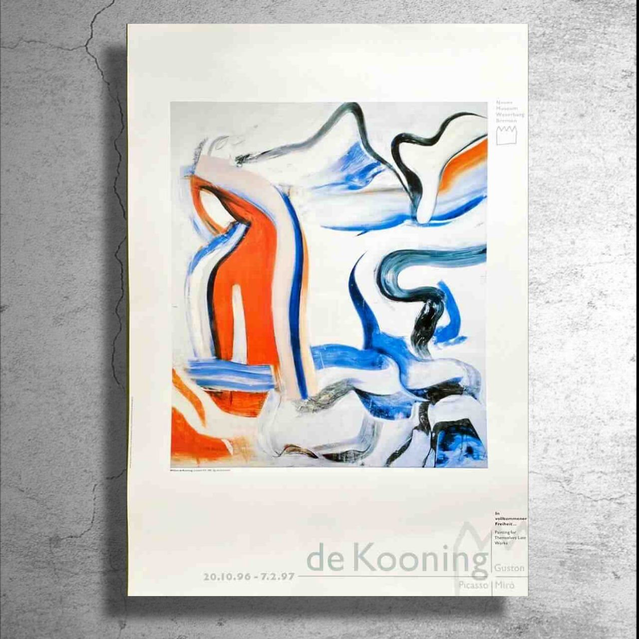 画家『ウィレム・デ・クーニング』ドイツ現代美術館制作ポスター