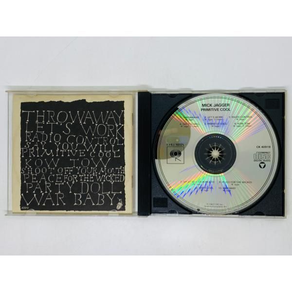 CD ミック・ジャガー プリミティブ・クール MICK JAGGER PRIMITIVE COOL アルバム I04 メルカリShops
