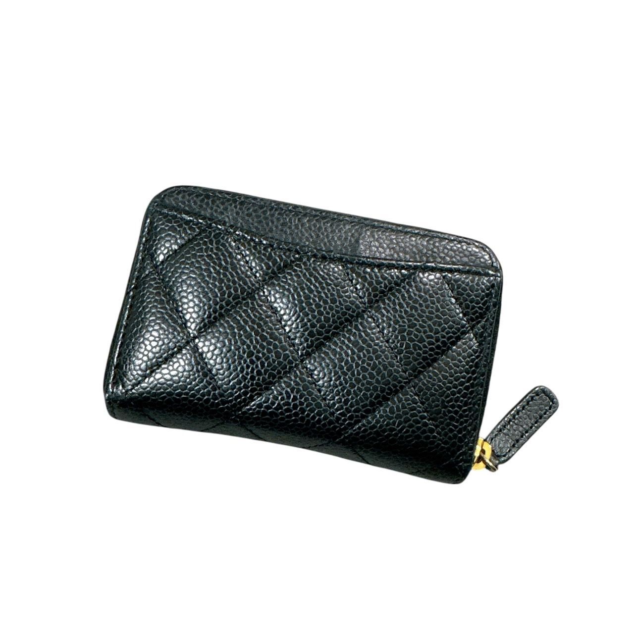CHANEL マトラッセ キャビアスキン ジッピーウォレット正規品保証Z159. CHANEL シャネル マトラッセ キャビアスキン コンパクトジップ