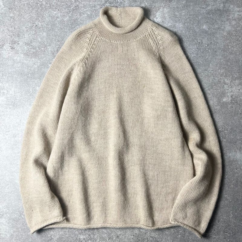 90年代 J.CREW ジェイクルー ウールニットセーター ラインデザイン