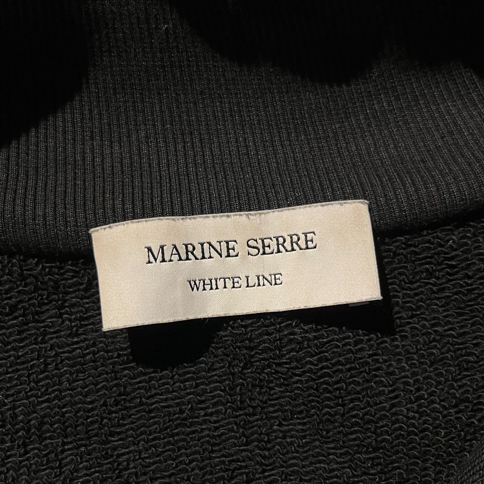 MARINE SERRE WHITE LINE オーナメントムーンハーフジップ