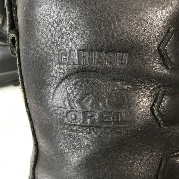 SOREL/ソレル CARIBOU/カリブー【29.0/黒/BLACK】本革/スノーブーツ