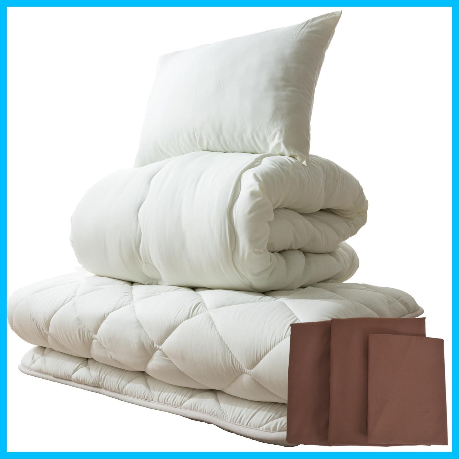 数量 敷布団 掛け布団 カバー付き 超高密度! 厚固綿50 mm 洗える 6点セット 76319 シングル 布団セット タンスのゲン