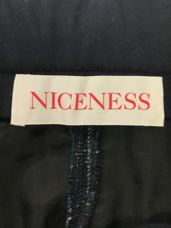 NICENESS ナイスネス 21AW PETER ウールチェックパンツ ネイビー M - メルカリ