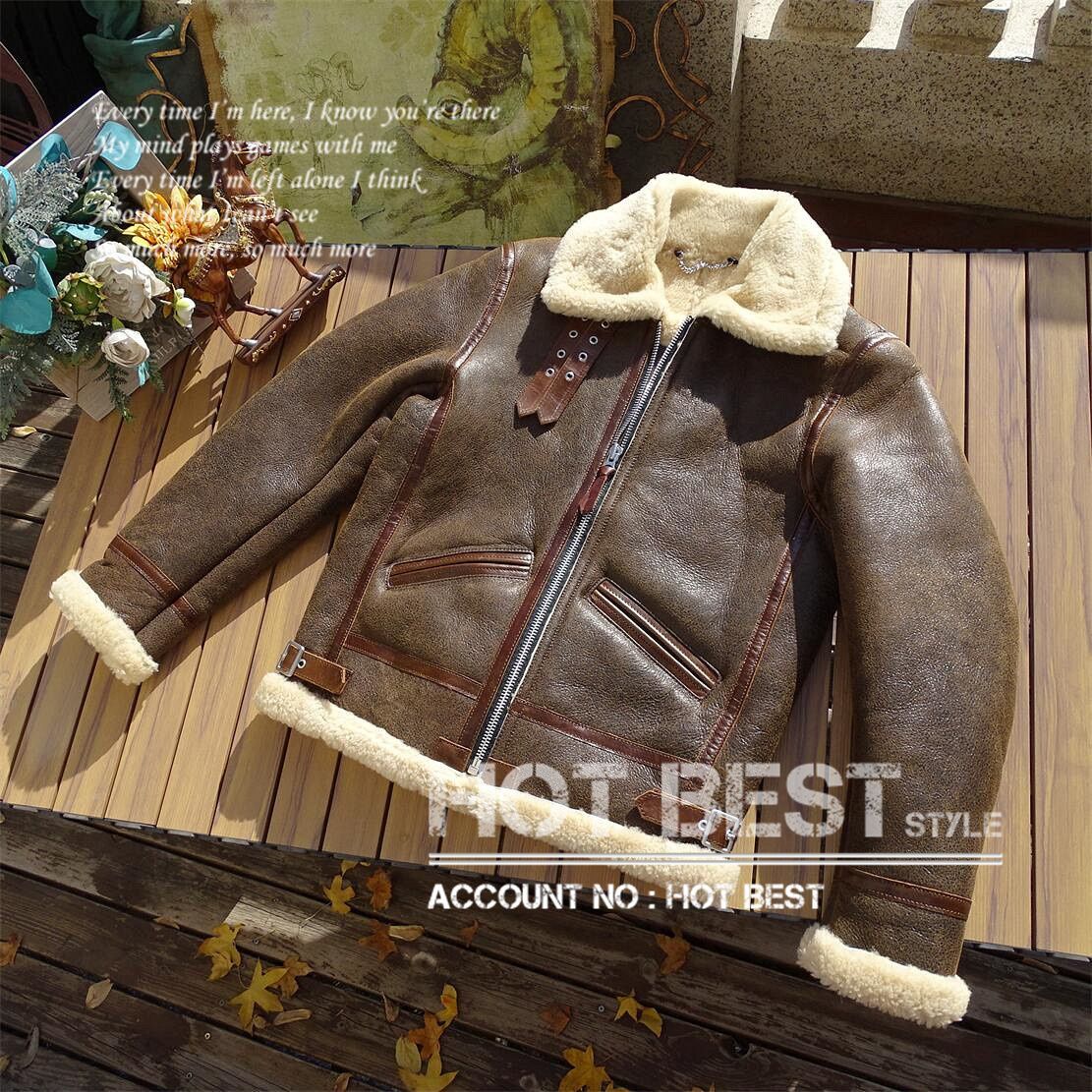 フライトジャケット ムートン TYPE B-3 Schott B-3 本革 ボア ムートン