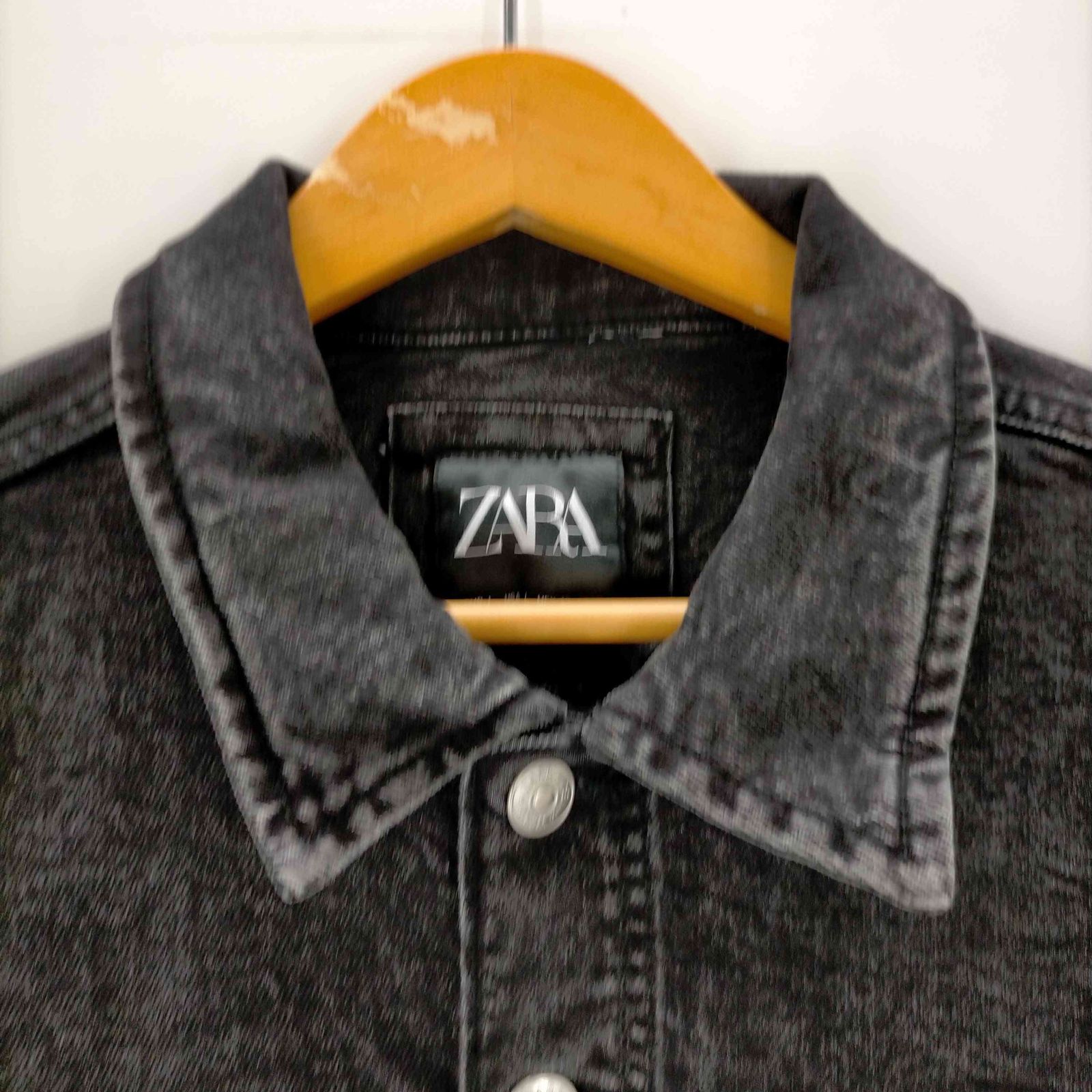 ザラ ZARA ブラックデニムジャケット メンズ L - メルカリ