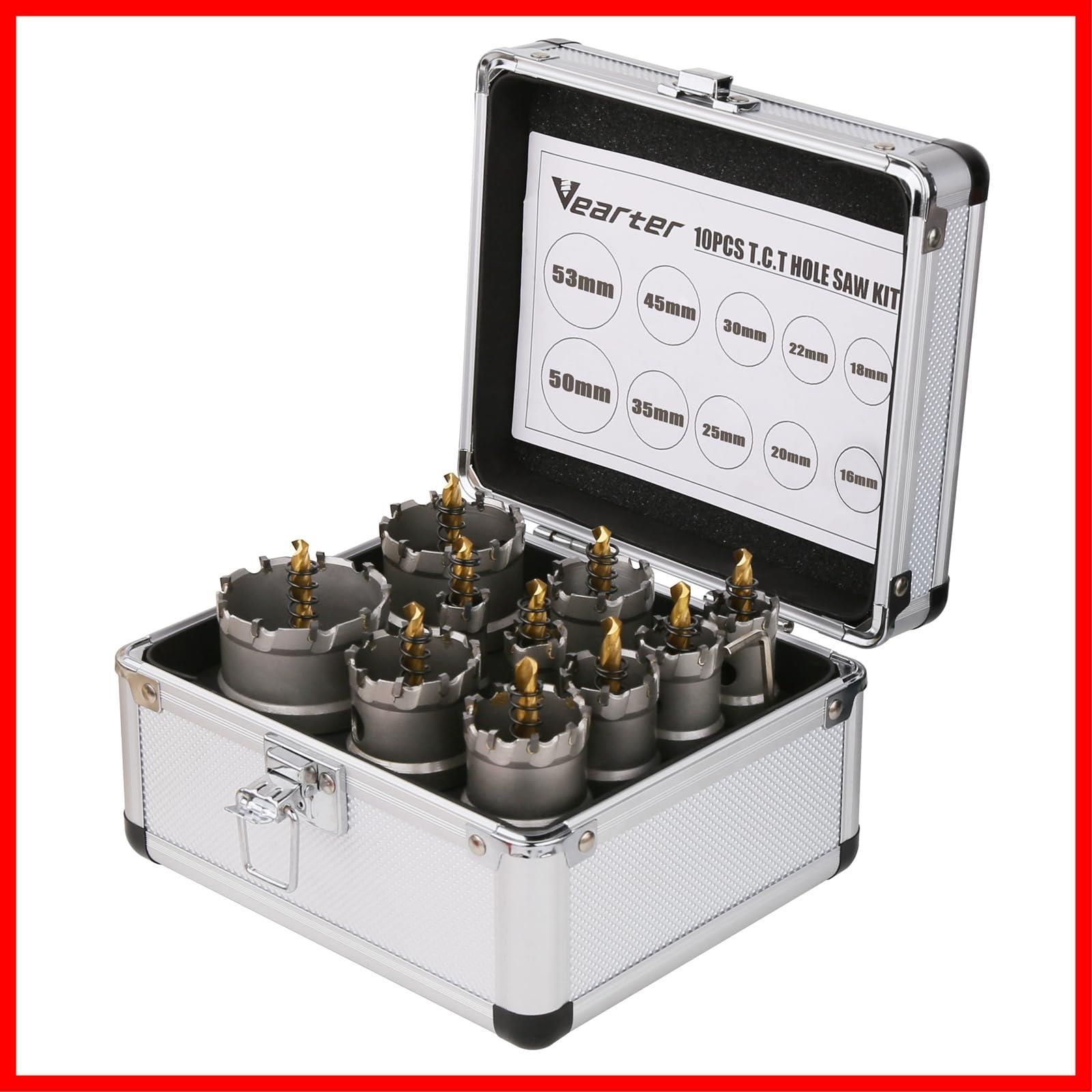 早期対応】 10本組 16-53mm ホールソーキット 超硬ホールソーセット C