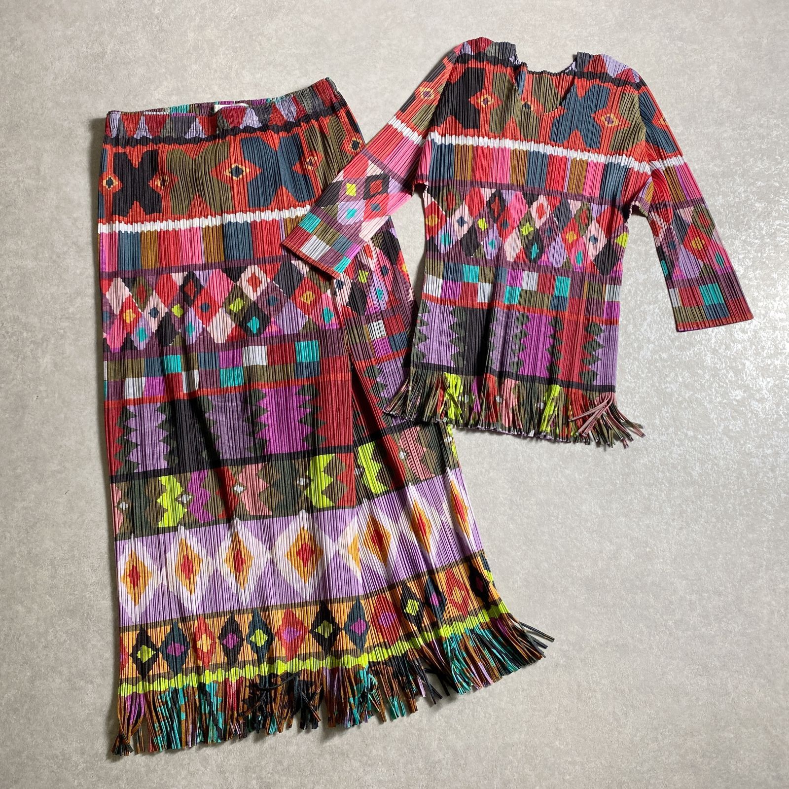 【美品】プリーツプリーズ イッセイミヤケ セットアップ PLEATS PLEASE ISSEY MIYAKE - 美品 プリーツプリーズ イッセイ