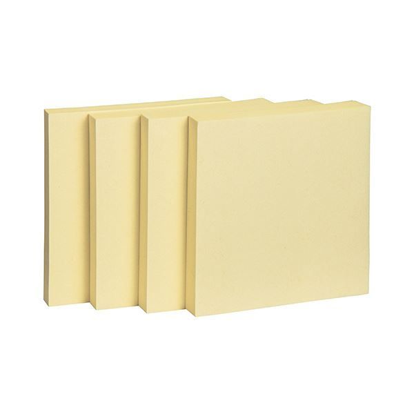 TANOSEE ふせん 75×75mmイエロー 1セット 50冊 10冊×5パック ×10セット