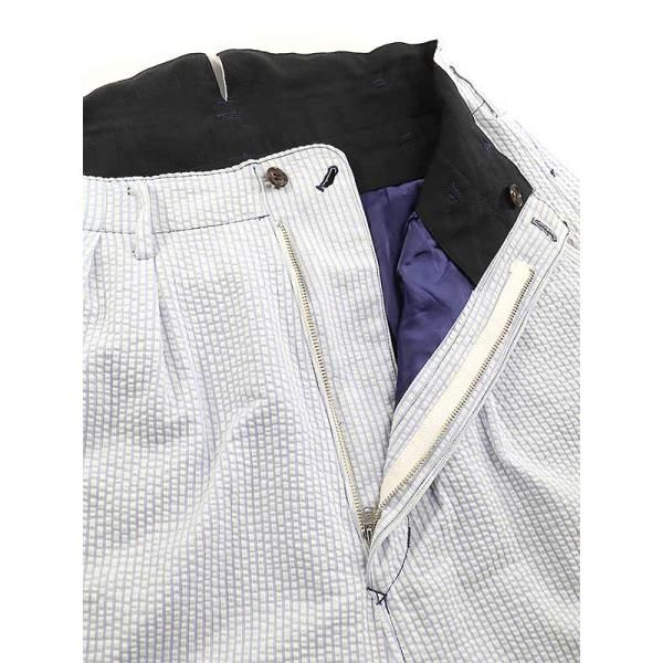 sulvam サルバム 18SS シアサッカーストライプパンツ サックス