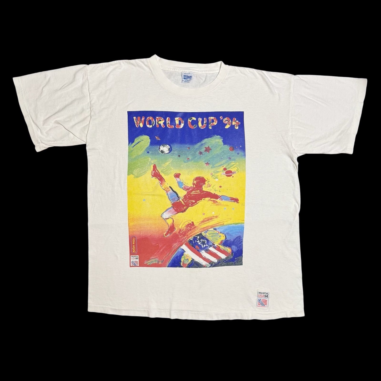 90s ピーターマックス 94'sUSAサッカーワールドカップ アートTシャツ