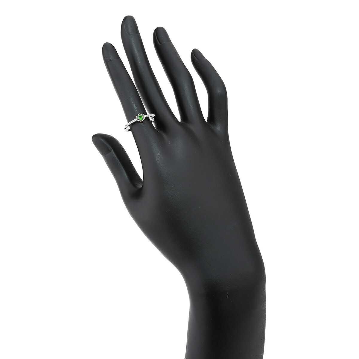 フラワーリング 指輪 デマントイドガーネット ダイヤモンド Pt900 11号  