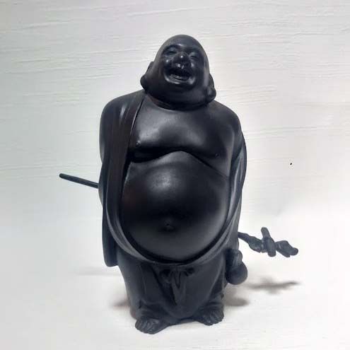 布袋様 芳山作 銅製 鋳銅 観月布袋 置物 ミ10 - メルカリ