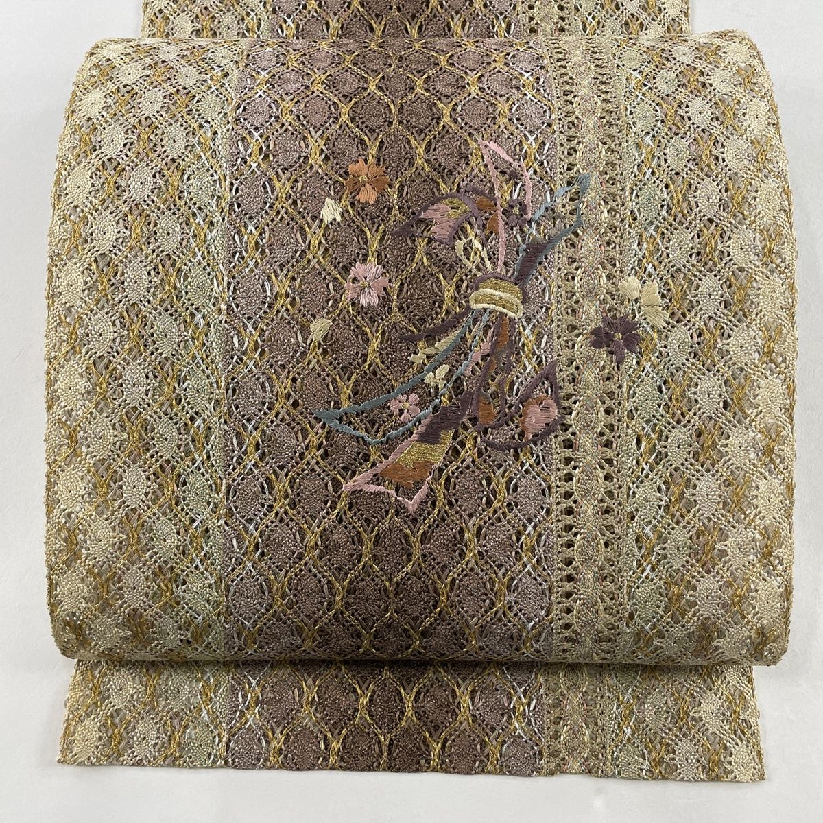 名古屋帯 美品 秀品 夏帯 八寸名古屋帯 松葉仕立て やまと 束ね