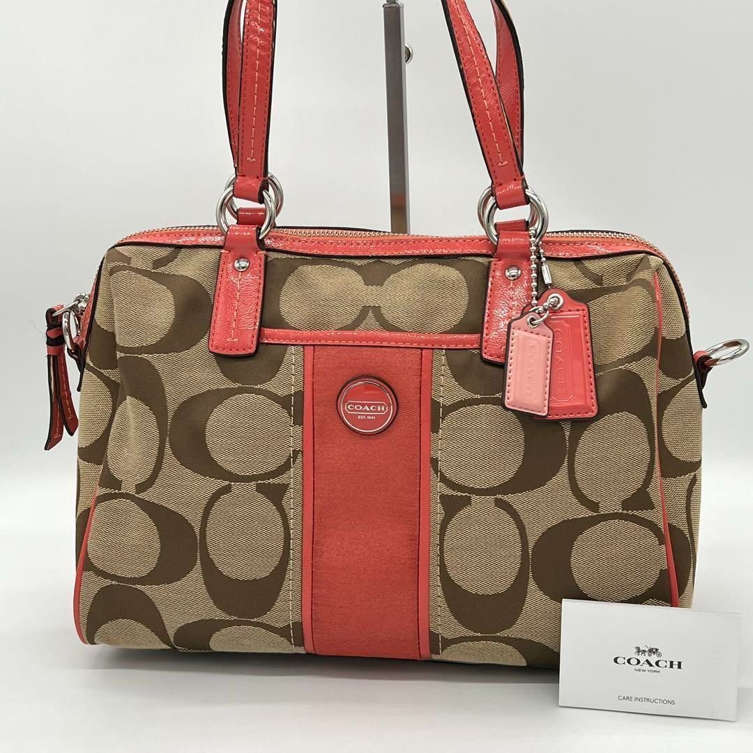 COACH コーチ ミニボストン ハンドバッグ シグネチャー