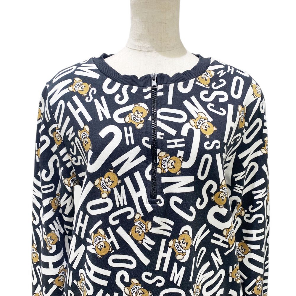 【新品 未使用】Moschino コットン クマ柄 ワンピース トレーナー S 新品】Moschino モスキーノ クマ柄 ワンピース トレーナー S MOSCHINO