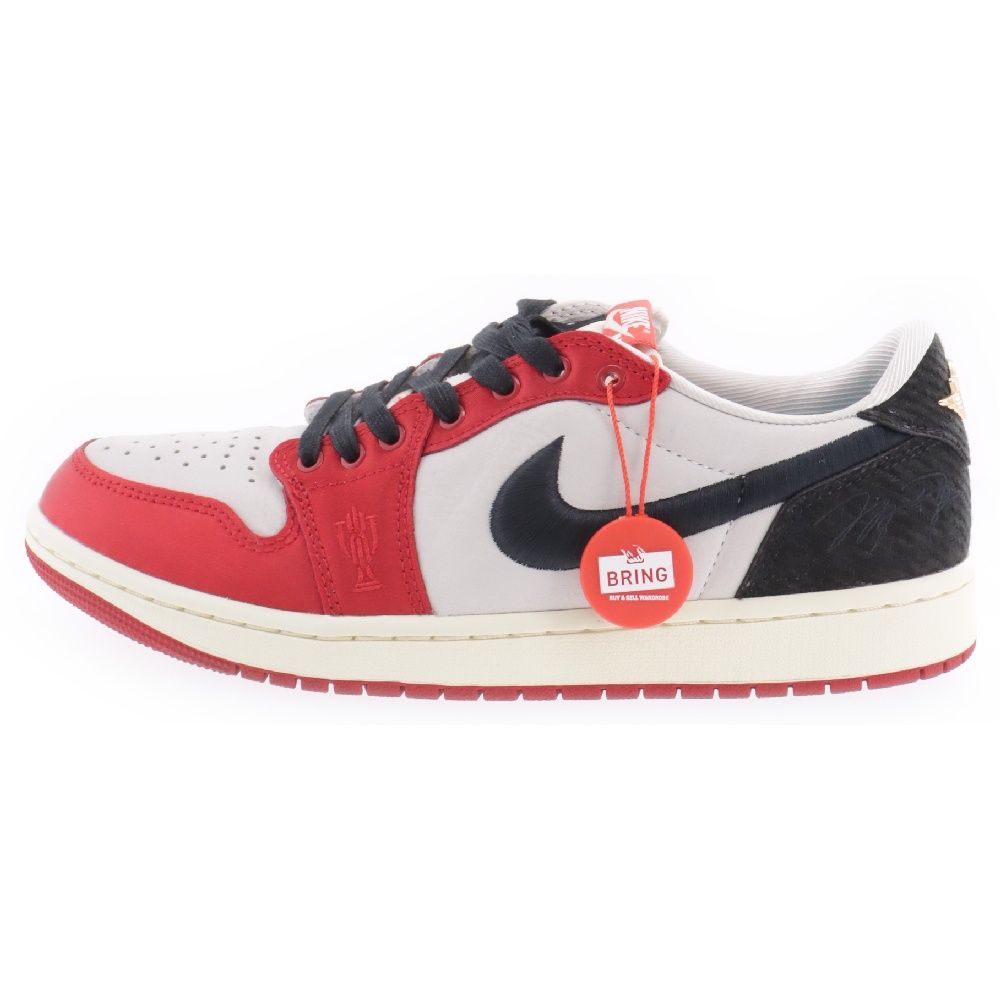 NIKE (ナイキ) ×Trophy Room AIR JORDAN 1 LOW OG FN0432-100 トロフィールーム エアジョーダン1 ローカットスニーカー ホワイト/レッド/ブラック US9/27cm
