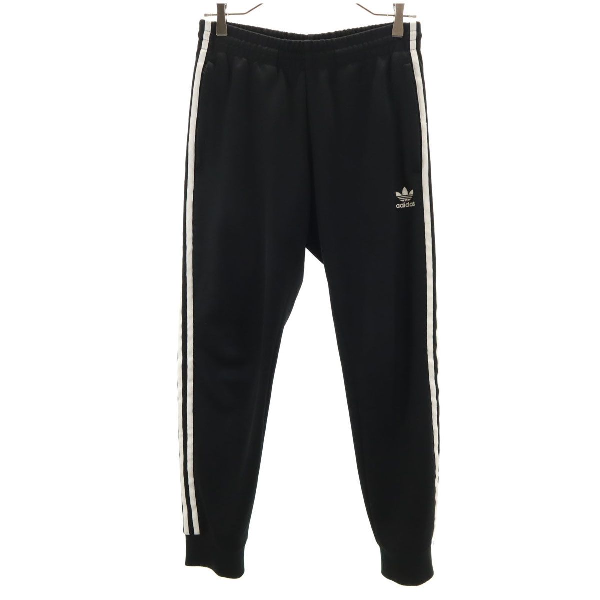 美品☆アディダス　90s ブラック　トラックパンツ　メンズ　M トレフォイルロゴ adidas 90s ナイロントラックパンツ トレフォイルロゴ 3本線 黒