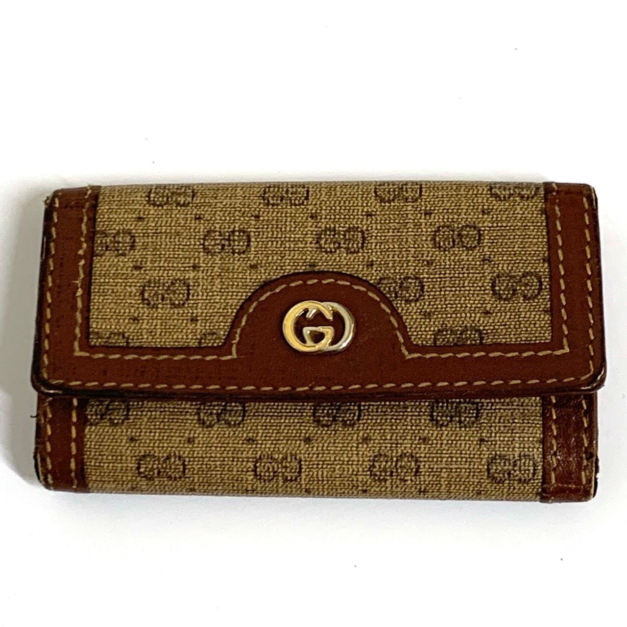 GUCCI】オールドグッチ/4連キーケース/レザー×PVC/イタリア製