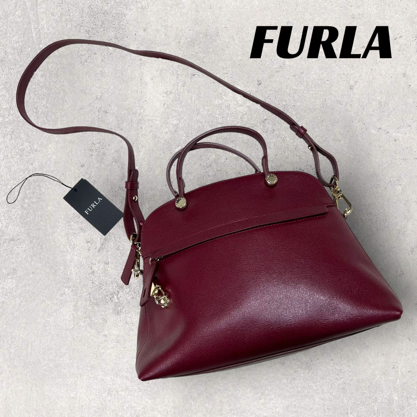 美品 FURLA フルラ レザー 2way ハンドバッグ ショルダーバッグ Yahoo