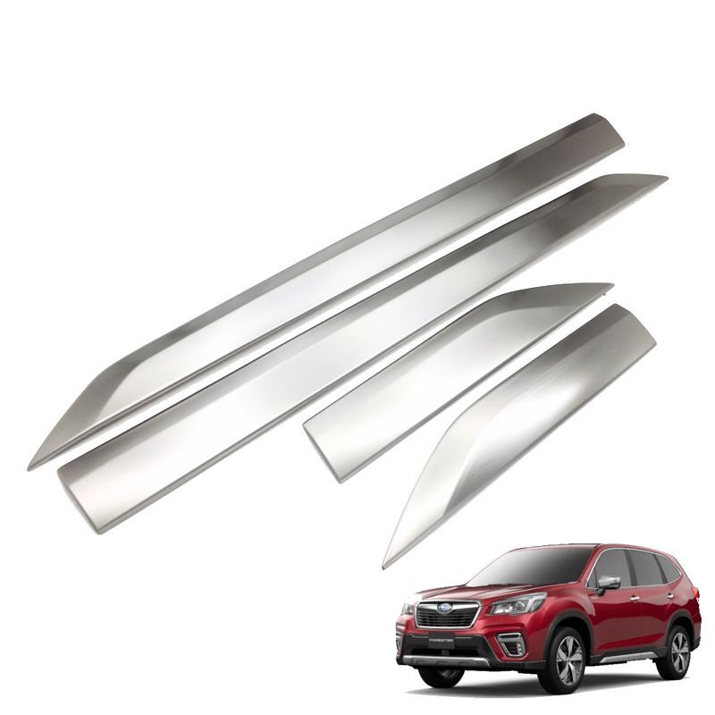 スバル フォレスター 2019年モデル 用 ドアプロテクションモール 304ステンレス製 マットパールシルバー 4ピースセット 今週注目 ZZ520 FFCRYSTALESIA_COM