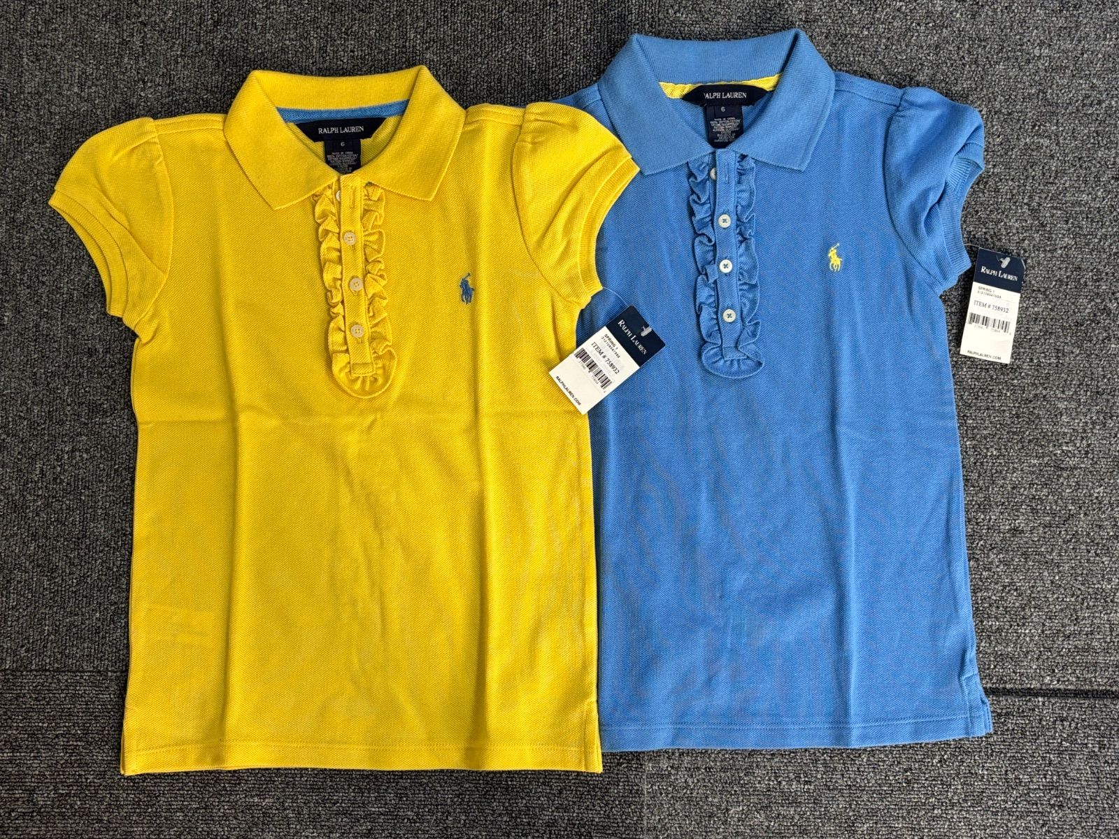 お値下げ　新品未使用品タグ付き　ラルフローレン　半袖　Ｌ/6　ボーイズサイズ 未使用 RALPH LAUREN ラルフローレン タグ付き ポロシャツ 6