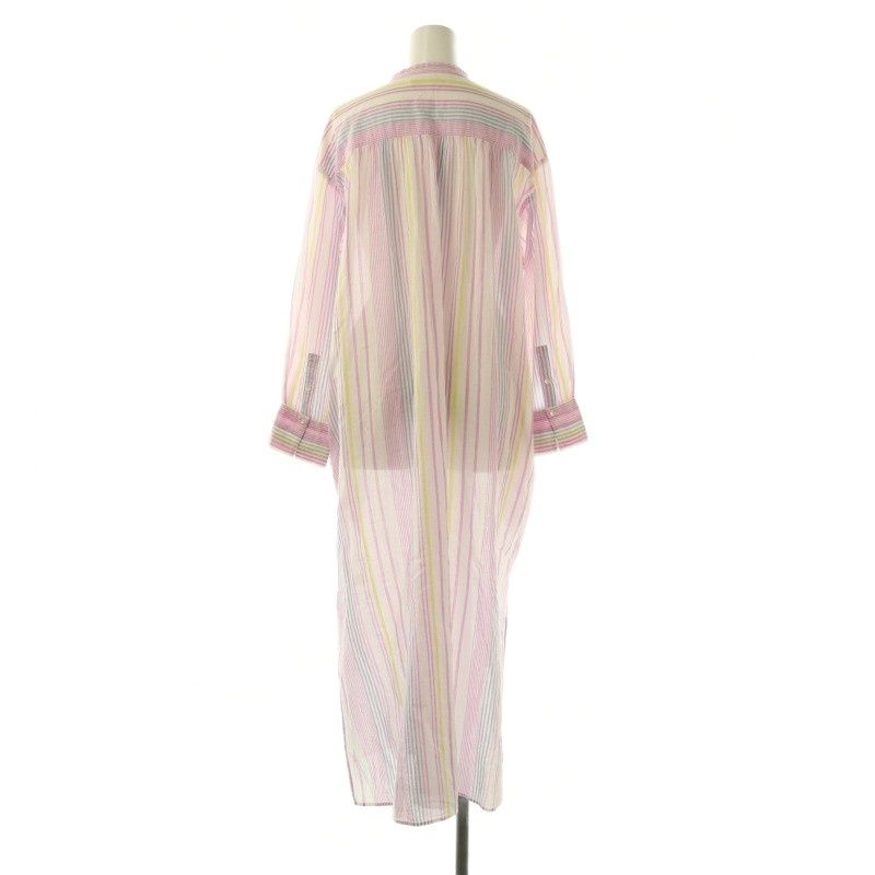 ヌキテパ【ne Quittez pas】ストライプワンピース Cotton Voile Stripe Waist Gather Dress | Pasand by ne