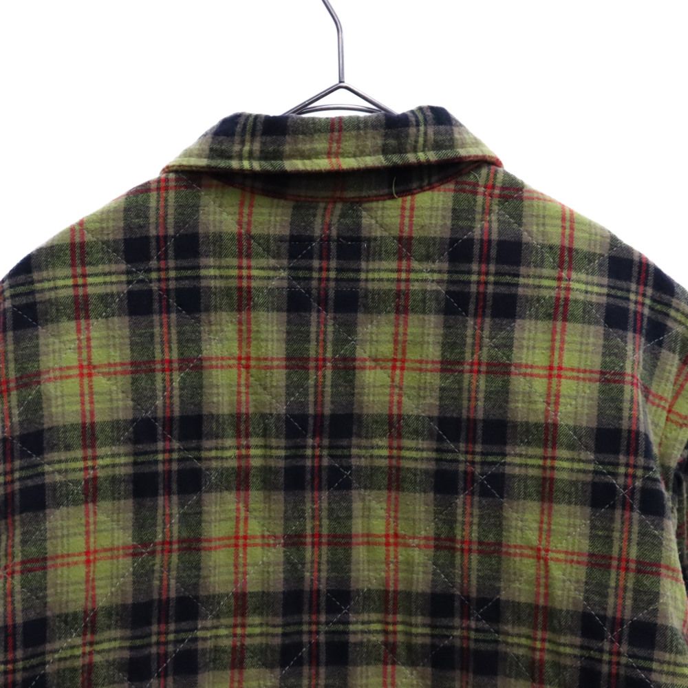 SUPREME (シュプリーム) 21AW Quilted Plaid Flannel Shirt チェック中綿切り替え キルティングジャケット  グリーン - メルカリ