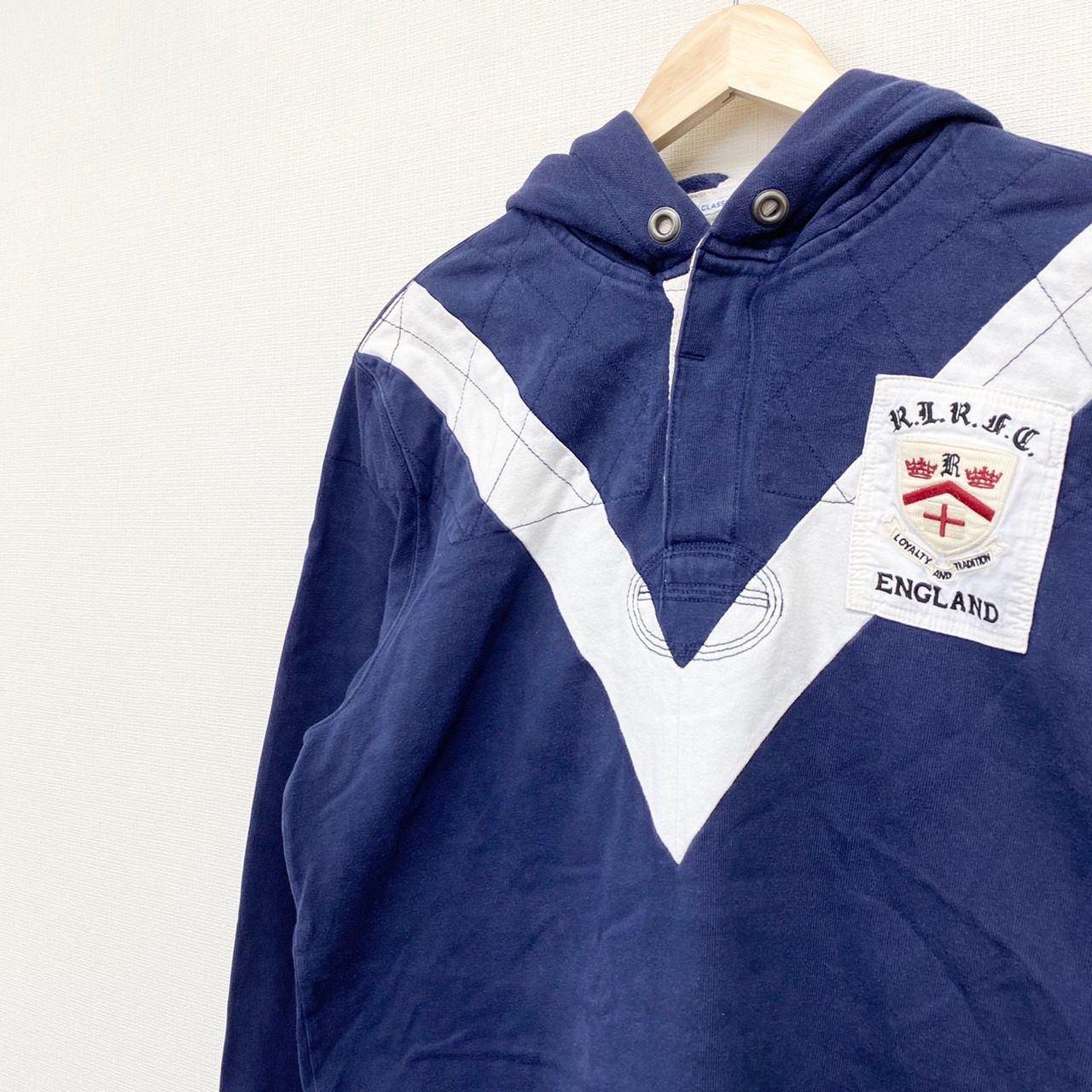 ラグビー ラルフローレン ラガーシャツ フード付き パーカー M RUGBY