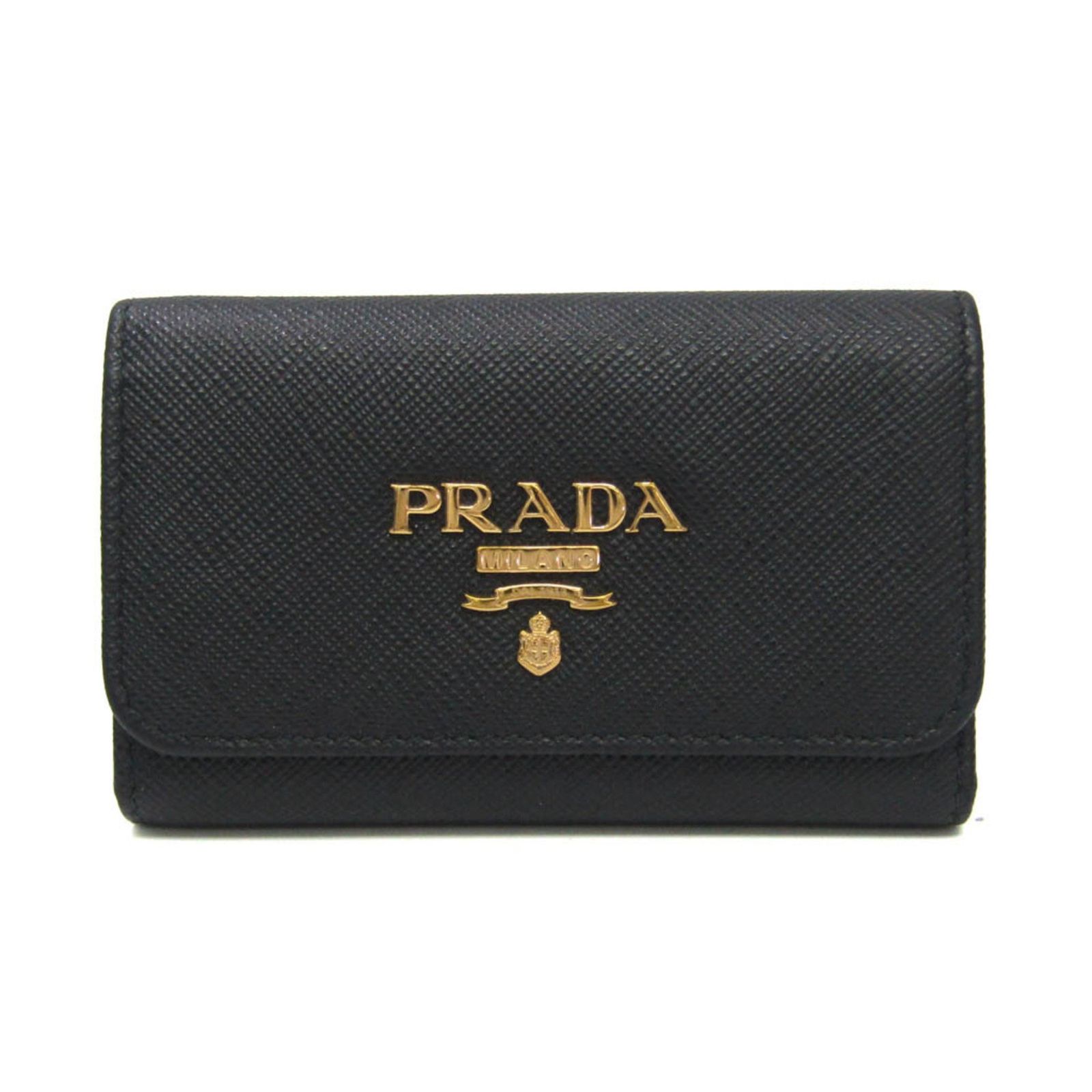プラダ Prada サフィアーノ 1PG004 レディース レザー キーケース ブラック