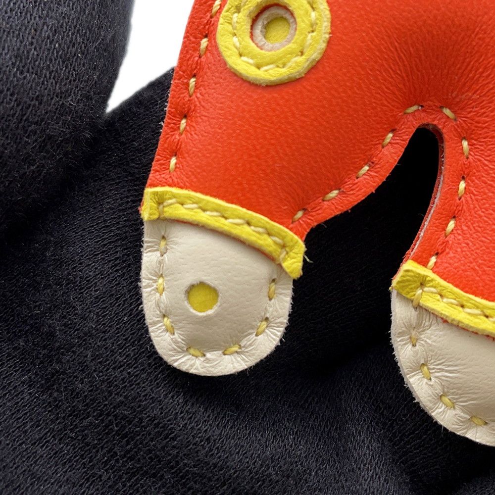 エルメス バッグチャーム ジージー カマイユ オレンジ/ライム/クレ