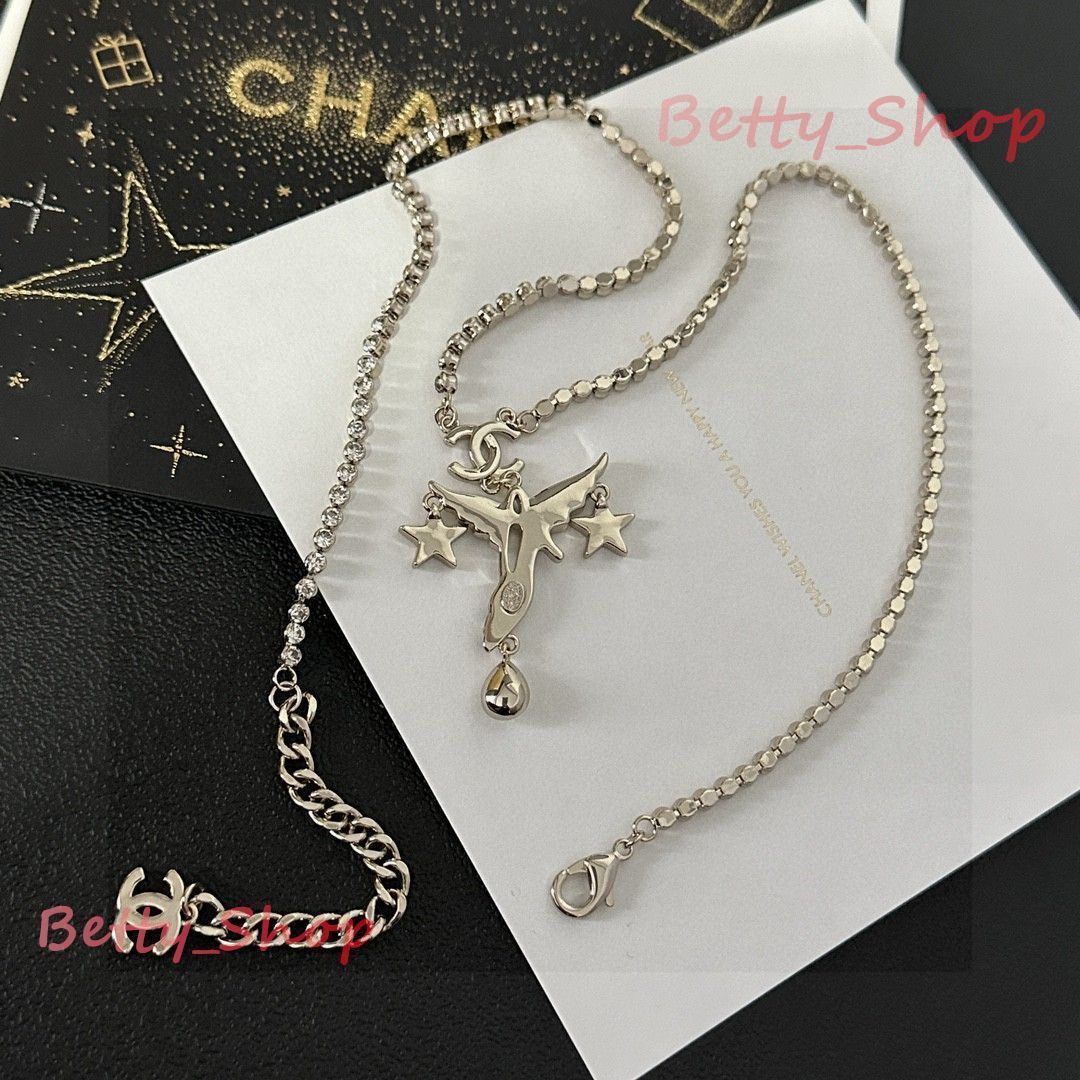 新品未使用 CHANEL(シャネル) シルバートーン 星モチーフ ロングネックレス R221 - メルカリ