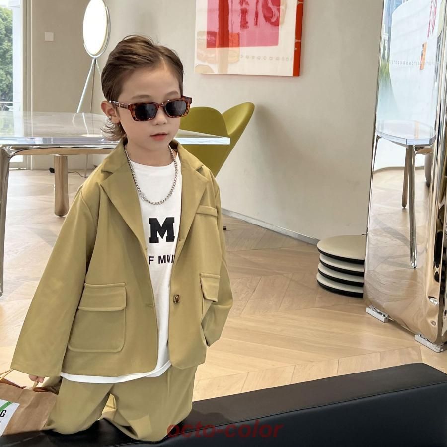 グリーンレーベルリラクシング スーツ 145 卒業式 男の子 グリーン