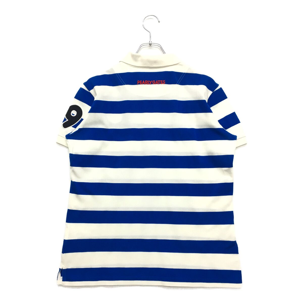 中古 メンズ パーリーゲイツ PEARLY GATES 半袖ポロシャツ 5(L) 紺×白