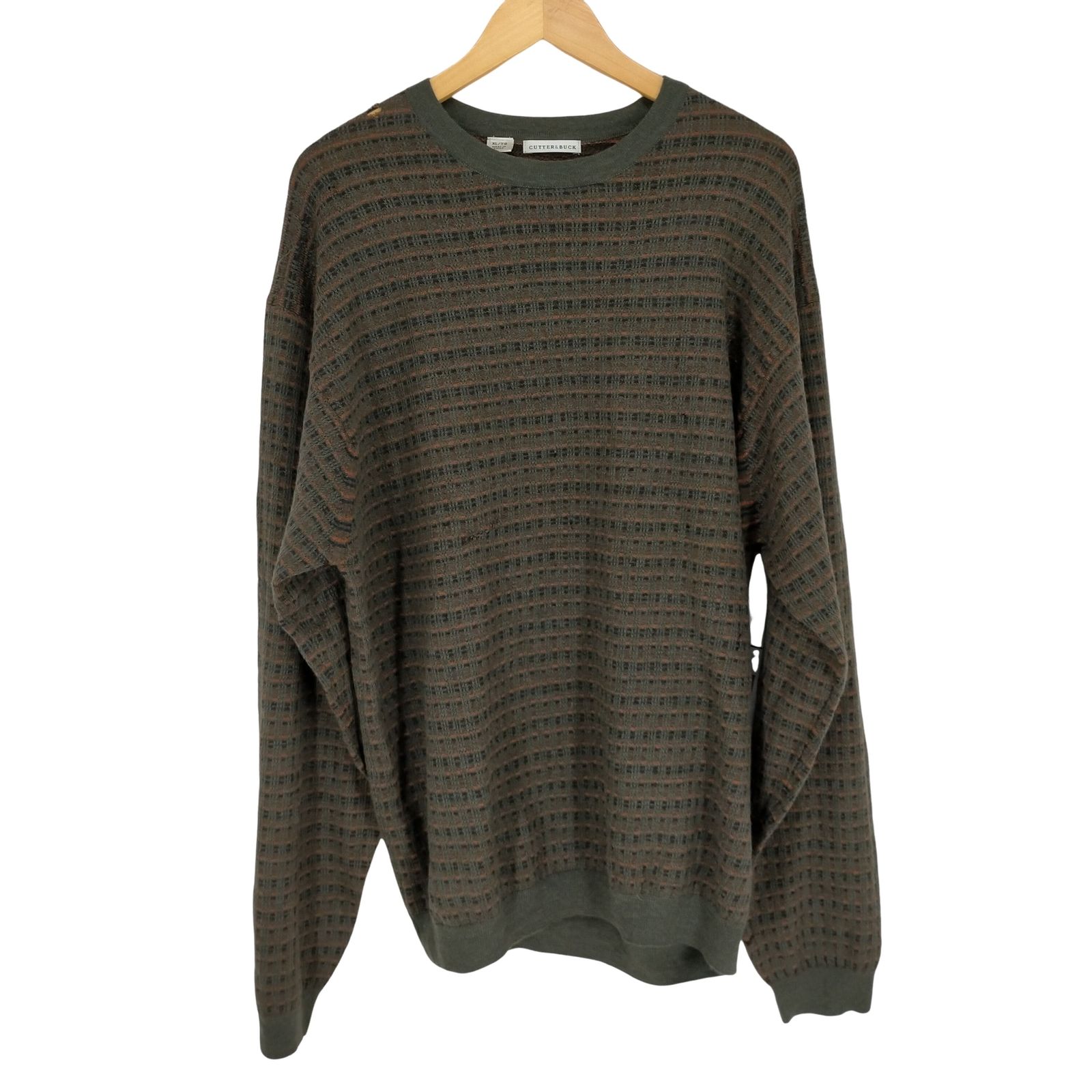 カッター＆バック CUTTER＆BUCK 総柄 メリノウールニット メンズ JPN：XL 