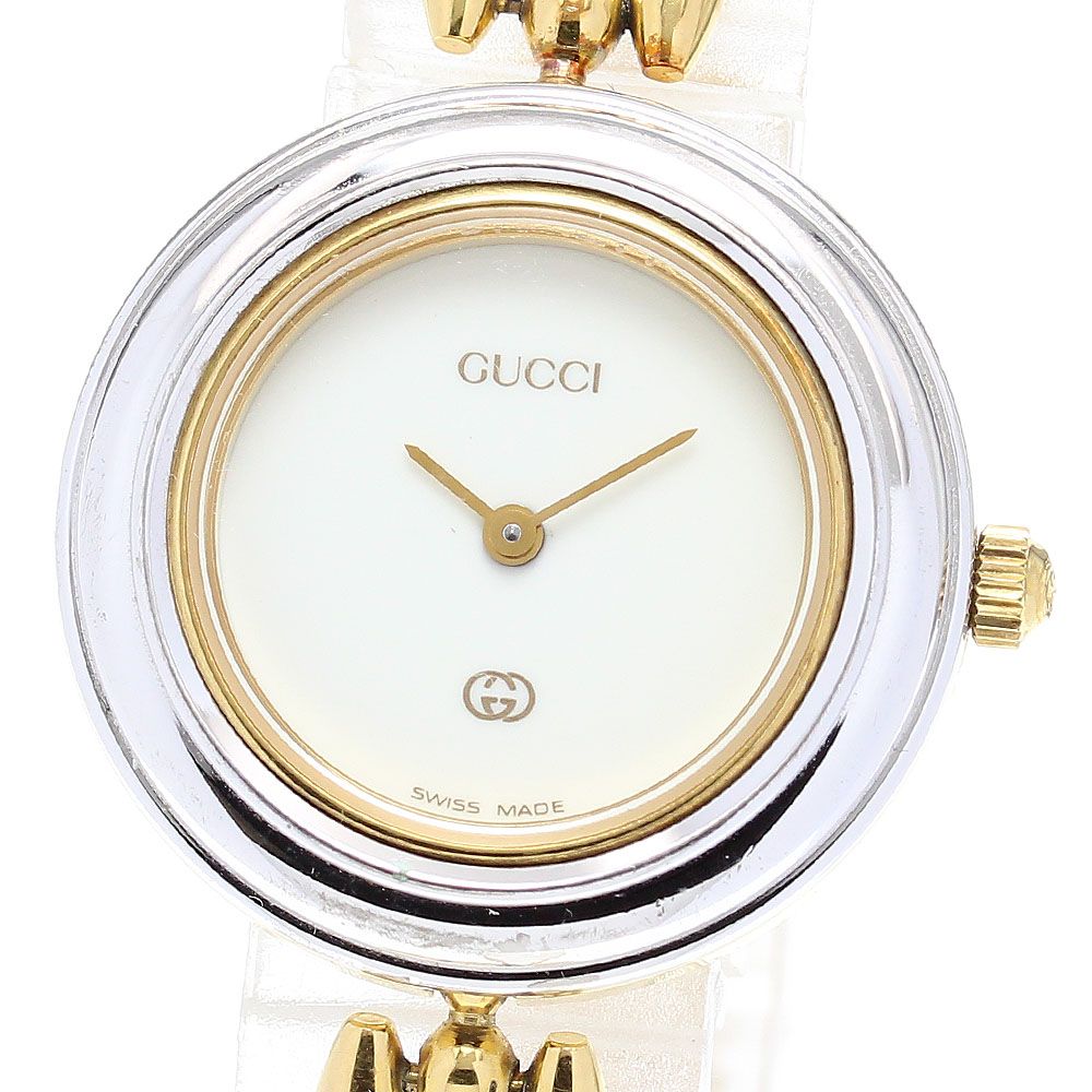 美品　グッチ GUCCI ベゼル 時計 レディース　箱付き