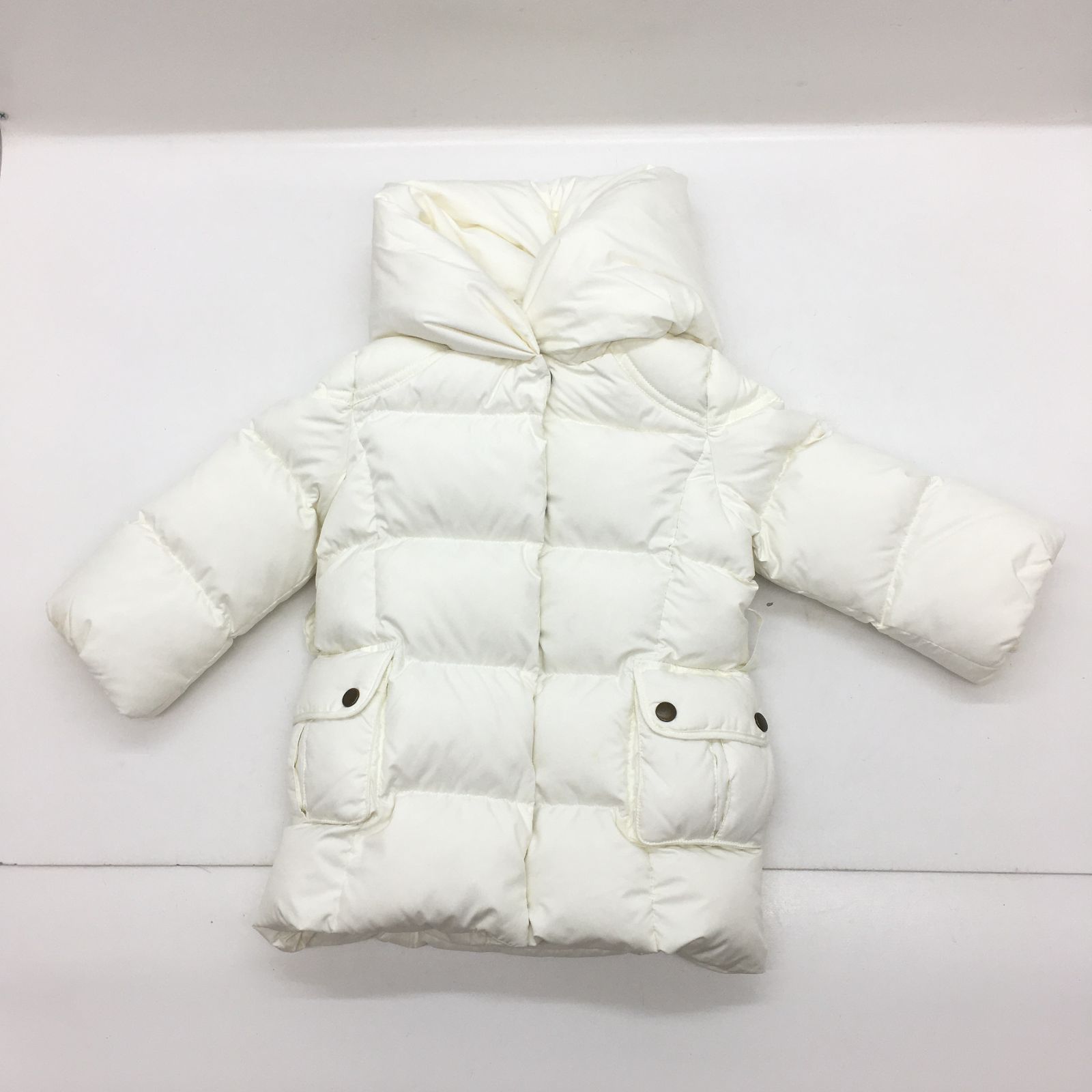 06ｍ0172 RALPH LAUREN ラルフローレン ダウン ジャケット コート 上着 キッズ 子供服 白 サイズ90 / 24M 中古品