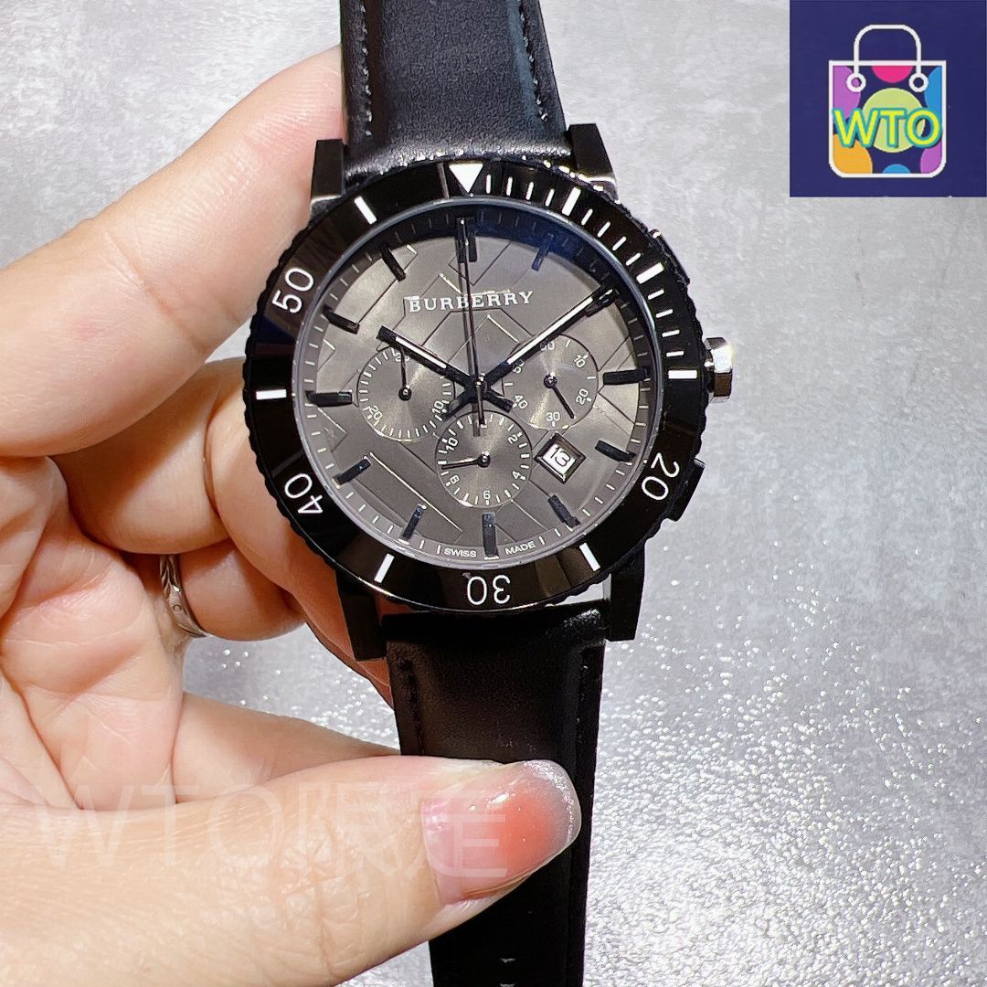 BURBERRY バーバリー メンズ腕時計 44mm｜セラミックベゼル×6針