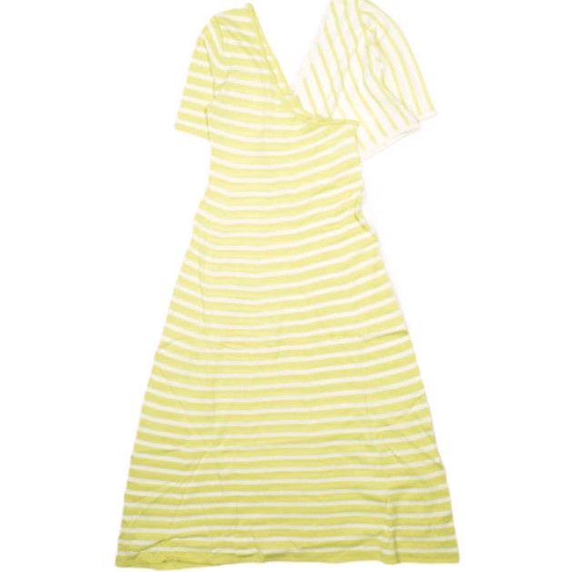 TAN タン 22SS 日本製 コンビボーダー ニットロングワンピース TN22SS021 Free CREAM YELLOW ドレス トップス g23074