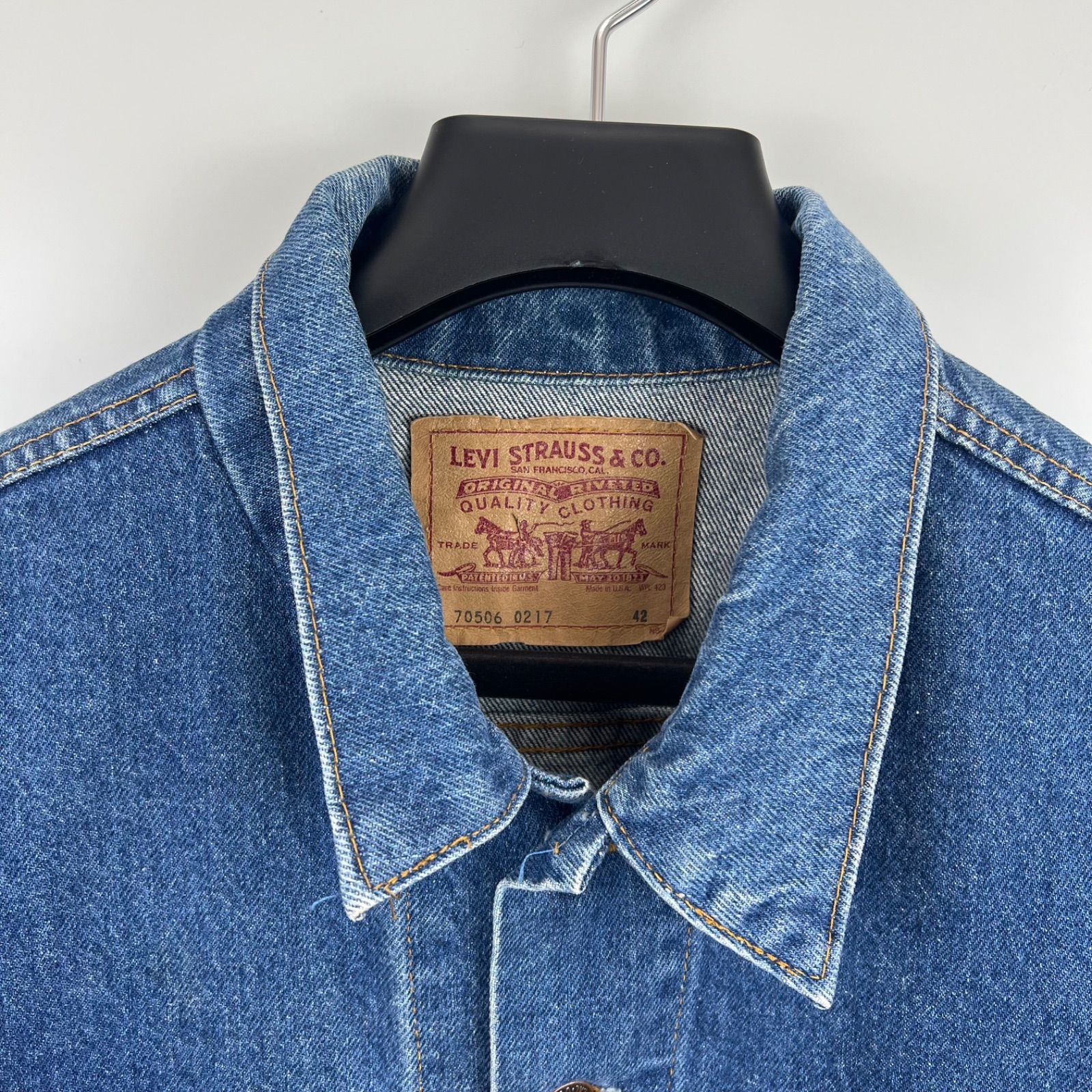 Levi's 90s 1991 USA VTG 70506-0217 denim jacket 42 XL