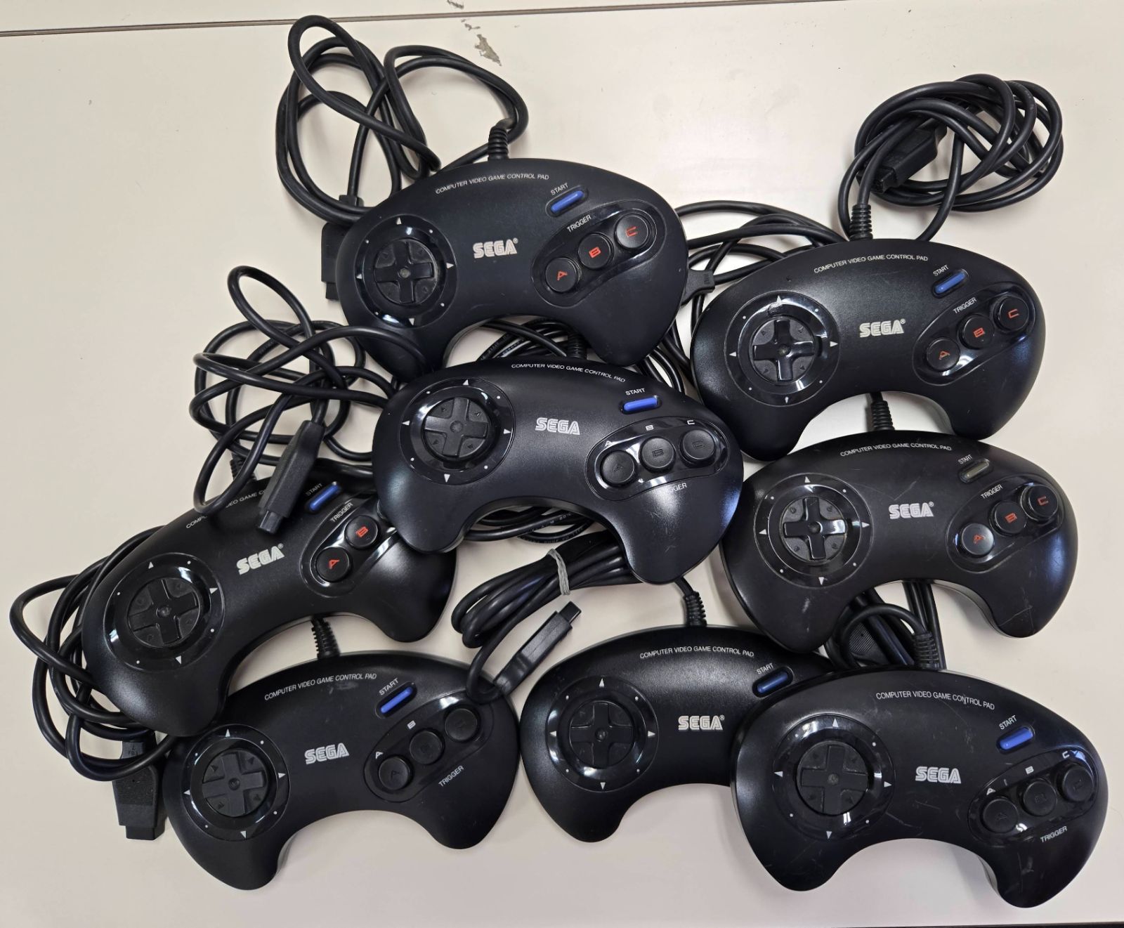 SEGA メガドライブ コントローラー 純正 ジャンク品 SJ3500 8個セット